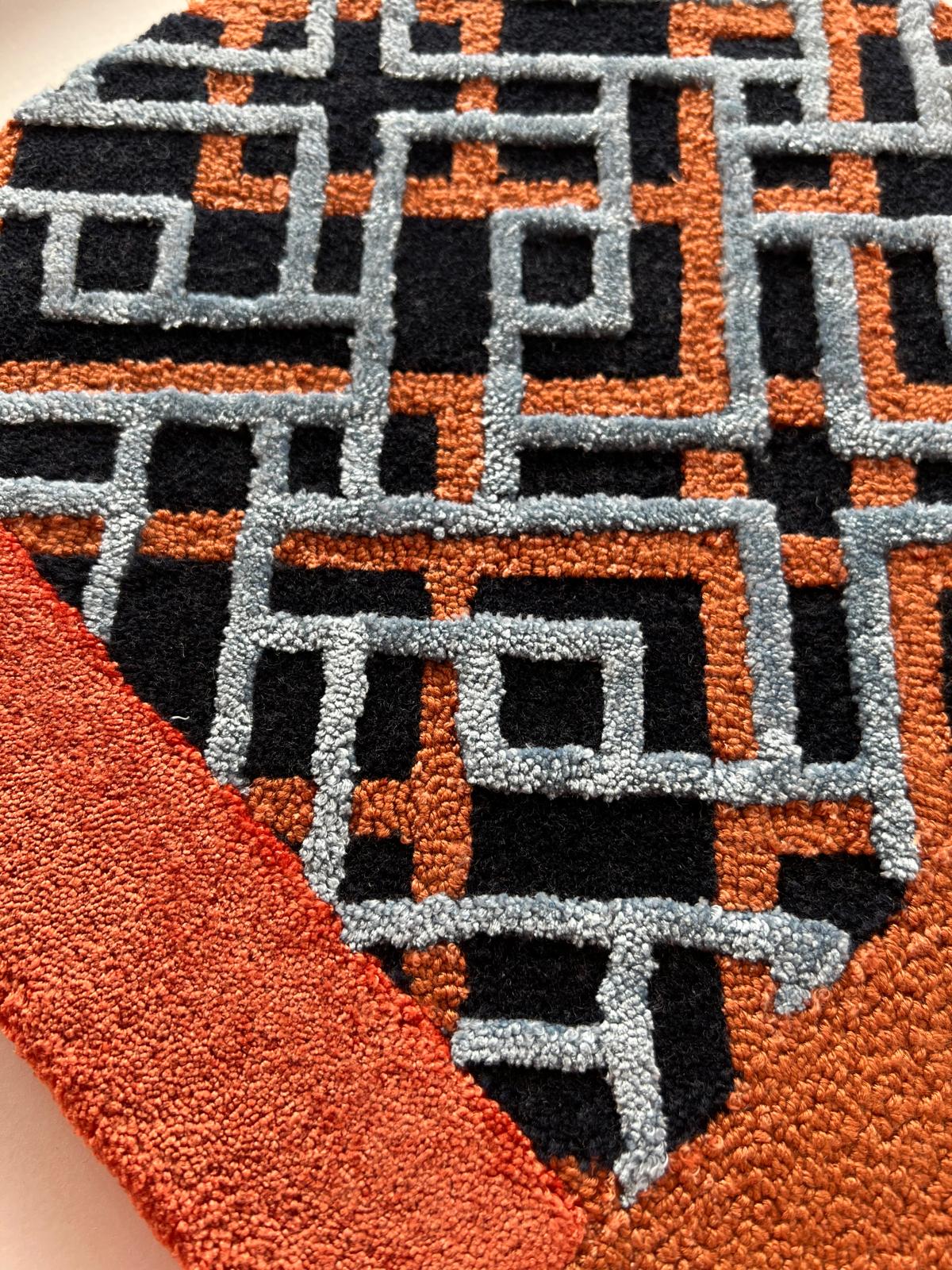 Blue Frame Rug Norwegian Handtufted rugs | Frame Blue – Volver Studio Norway